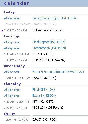 Last week of college... Wow