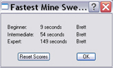 My best minesweeper scores